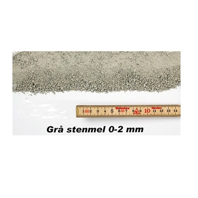 Stenmel grå 0,5 m3