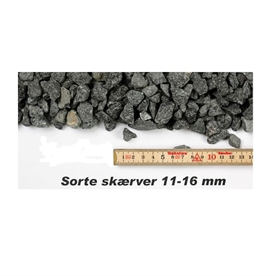 Granitskærver sorte 11-16 mm 0,5m3