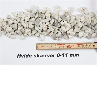 Granitskærver hvide 8-11mm 0,5m3