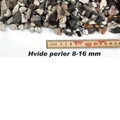 Perler hvide 8-16 mm 0,5 m3