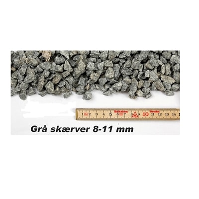 Granitskærver grå 8-11 mm 0,5m3