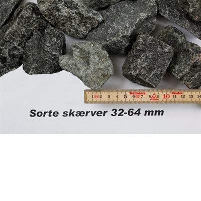 Granitskærver sorte 32-64 mm 0,5m3