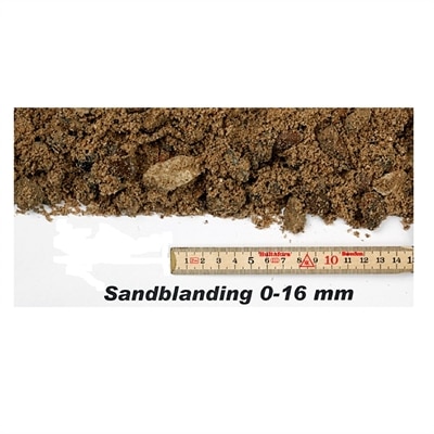 Sandbl./støbemix 0-16mm 0,5m3