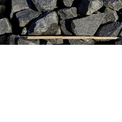 Granitskærver sorte (gabionsten) 150-300 mm 0,5m3