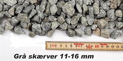 Granitskærver grå 11/16 – 1000 kg bigbag