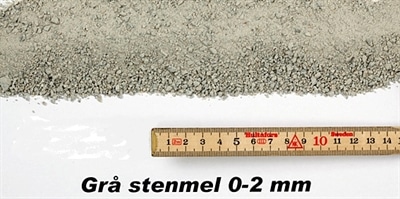 Stenmel grå 0-2 mm – 1000 kg bigbag