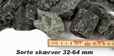 Granitskærver sort 32/64 – 1000 kg bigbag